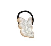 Serre-tête unique avec design tressé en métal pour femme, élégant support de queue de cheval, chouchou pour différentes occasions, décoration de cheveux, cravate élastique en métal