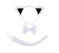 Serre-tête unique avec oreilles d'animaux pour fêtes costumées en peluche douce Cosplay Bandeau amusant Accessoires pour cheveux Postiches à la mode Oreilles blanches