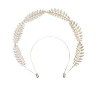 Serre-tête unique en forme de feuille de déesse dorée - Ornement de cheveux - Couronne de mariée pour femme et événement costumé