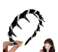 Serre-tête vintage avec perles artificielles de cranium pour mariage et usage quotidien Design élégant avec ajustement et matériau confortables (perles de cheveux)