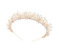 Serre-tête vintage en alliage avec fausses perles, accessoire de cheveux pour bal de fin d'année, événement, coiffure