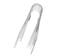 Serre-tête vintage en cristal avec strass et franges pour mariages et célébrations Chaîne de cheveux robuste en métal et perles