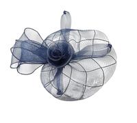 Serre-tête vintage en maille avec fleur pour les fêtes de mariée avec bande flexible et bandeau confortable - Accessoires de cheveux pour mariée