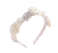 Serre-têtes à fleurs artificielles for filles, serre-tête tendance en perles for enfants, couronne de fleurs, couvre-chef de fête(B)