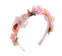 Serre-têtes à fleurs artificielles for filles, serre-tête tendance en perles for enfants, couronne de fleurs, couvre-chef de fête(C)