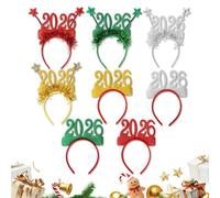 Serre-Têtes De Noël Pour Adultes,8 Pièces Couvre-Chef De Fête,2026 Accessoire De Tête De Noël | Pour Femmes Adolescents Décoration Événement Centre Commercial Activité