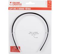 Serre-Têtes Noir Et Blanc 2 Pièces 1 Cm