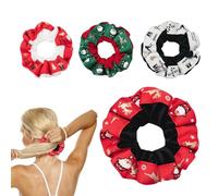 Serre-têtes pour Femmes et Filles,Lot de 4 Confortables à Thème Noël - Barrettes Élastiques à Cheveux Chouchous | pour Salle de Bain Fête École Cadeau
