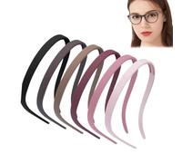 Serre-têtes pour porteurs de lunettes 6 Pièces Bandeau Incurvé Antidérapant | Bandeau à Dents Sans Mal de Tête pour Lunettes de Carrées pour hommes mère dame amie, fête travail lavage