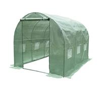 Serre tunelle de jardin 3 x 2 m ""Lys"" - 6 m² - 130g - Vert