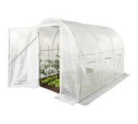 Habitat et Jardin – Serre tunnel de jardin avec porte Mimosa – 3 x 2 m (6 m²) – 180 g – Blanc