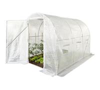 Serre Tunelle De Jardin Avec Porte 3 X 2 M "Mimosa" - 6 M² - 180g - Blanc Blanc