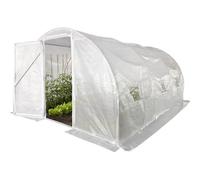 Serre Tunelle De Jardin Avec Porte 4 X 3 M "Mimosa" - 12 M² - 180g - Blanc Blanc