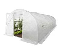 Serre tunelle de jardin avec porte 6 x 3 m "Mimosa" - 18 m² - 180g - Blanc 1