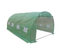 Serre tunnel avec structure en acier 12 m² - L300 x l400 x H200 cm - Vert - IPOMEA