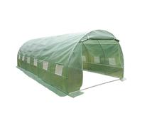 Serre tunnel avec structure en acier 18 m² - L300 x l600 x H200 cm - Vert - IPOMEA