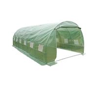 Serre tunnel avec structure en acier 18 m² - L300 x l600 x H200 cm - Vert - IPOMEA