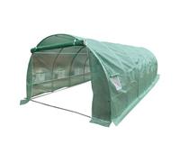 Serre tunnel avec structure en acier 24 m² - L300 x l800 x H200 cm - Vert - IPOMEA