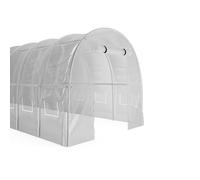 Serre tunnel avec structure en acier 36 m² - L300 x l1200 x H200 cm - Blanc - IPOMEA