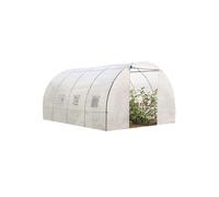 Serre tunnel de jardin 12 m² blanche gamme maraichère ZEBRA 4x3M