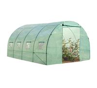 IDMarket Serre tunnel de jardin ZEBRA 12 m² (4 x 3 m) verte gamme maraîchère