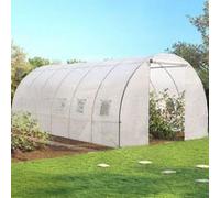 Serre tunnel de jardin 18m² blanche gamme maraichère CRIMEE 6x3M