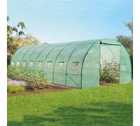 IDMarket - Serre tunnel de jardin Gamme maraîchère des Andes 24 m² (8x3 m) Vert