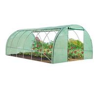 Serre tunnel de jardin 4 saisons 18M² verte gamme maraîchère CRIMÉE 6x3M G