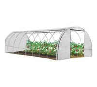 Serre tunnel de jardin 4 saisons 24M² blanche gamme maraîchère DES ANDES 8x3M G