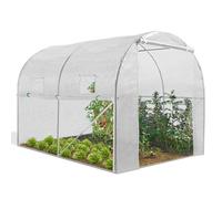 Serre tunnel de jardin 4 saisons 6M² blanche gamme maraîchère ROMA 2x3M