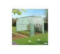 IDMarket Serre tunnel de jardin Roma 4 saisons 6 m² (2x3 m) verte gamme maraîchère
