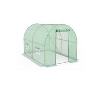 TERRE JARDIN Serre Tunnel Maraichère 6m2 - Bâche Renforcée 140 g/m² Anti-UV - Abri Potager, Légumes, Semis et Plantes