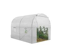 IDMarket - Serre Tunnel de Jardin 6M² Blanche Gamme maraîchère Roma 2x3M