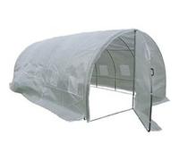 Serre Tunnel De Jardin Avec Porte Mimosa - 180 G/M² - 18 M² - 6 X 3 X 2 M Blanc