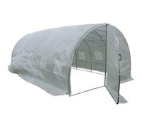 Serre Tunnel De Jardin Avec Porte Mimosa - 180 G/M² - 18 M² - 6 X 3 X 2 M Blanc