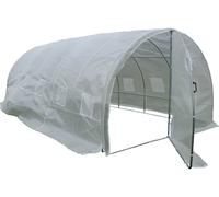 Serre Tunnel De Jardin Avec Porte Mimosa - 180 G/M² - 18 M² - 6 X 3 X 2 M Blanc