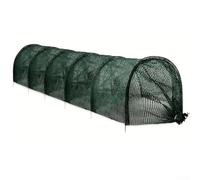 Serre tunnel de jardin portable, 300 x 45 x 45 cm, filet d'ombrage résistant aux UV, pliable et ventilé, cadre en métal robuste, pour cultures d'été et petits espaces de jardinage