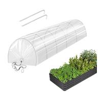 Serre tunnel portable 2 en 1 - Petite cloche pour parterres surélevés - Housses de pneus de jardin avec film PE et filet de protection solaire, mini serre de protection contre le gel pour