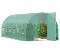 Serre tunnel Serre précoce Maison de tomates - 590x295x225 cm - Serre de jardin verte pour une culture robuste - Idéal pour les fruits et légumes