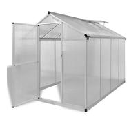 vidaXL Serre 41317 – Aluminium, polycarbonate, 4,6 m², résistante aux UV