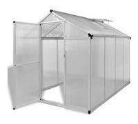 Serre - vidaXL - 41317 - Aluminium - Polycarbonate - 4,6 m² - Résistante aux UV Gris G