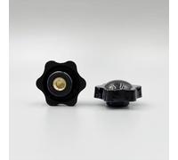 Serrer l'écrou, écrous de serrage à la main prune, poignée filetée étoile, pouce noirs mécaniques M4-M12 (extrémité aveugle, M4 25 5 pièces)(Blind End,M4 25 5pcs)