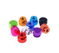 Serrer les écrous moletés, 1 écrou moleté en aluminium #4-40#6-32, écrou à bride à serrage manuel à un seul passage(Brown Orange,6 32)