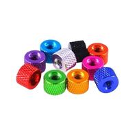 Serrer les écrous moletés, Écrou moleté en aluminium M2-M4, 20 pièces, à serrage manuel, trou traversant rond(Black,M3.5)