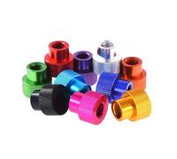 Serrer les écrous moletés, Lot de 2 écrous et vis à main à double trou traversant en alliage d'aluminium M8(Golden)