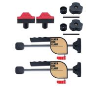 Serres À Bois,Serrage Robuste Ajustable | Serre Joints De Table Avec Rail De Guidage,pour Rail de Scie Ponçage Collage Établi Menuisier