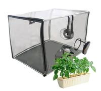 Serres de serre portables Housse imperméable en PVC 31,5 x 19,69 x 19,69 pouces Abri de culture de champignons avec 3 ouvertures Veuves Cadeaux de jardinage pour femmes hommes
