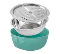 Serreur de chaussures de riz, bol de filtre de rondelle de riz, bassin de coulis de maison, passoire multifonctionnelle cultivateur avec râpe en acier inoxydable pour cuisine, lavage