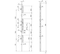 Serrure 3 points Multiblindo Inox ISEO pêne réversible