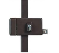Serrure 3 points profil européen horizontale fouillot V5 marron droite - VACHETTE - 16587000
